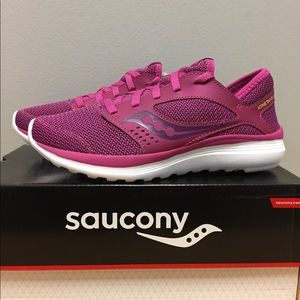 Pink Saucony shoes
